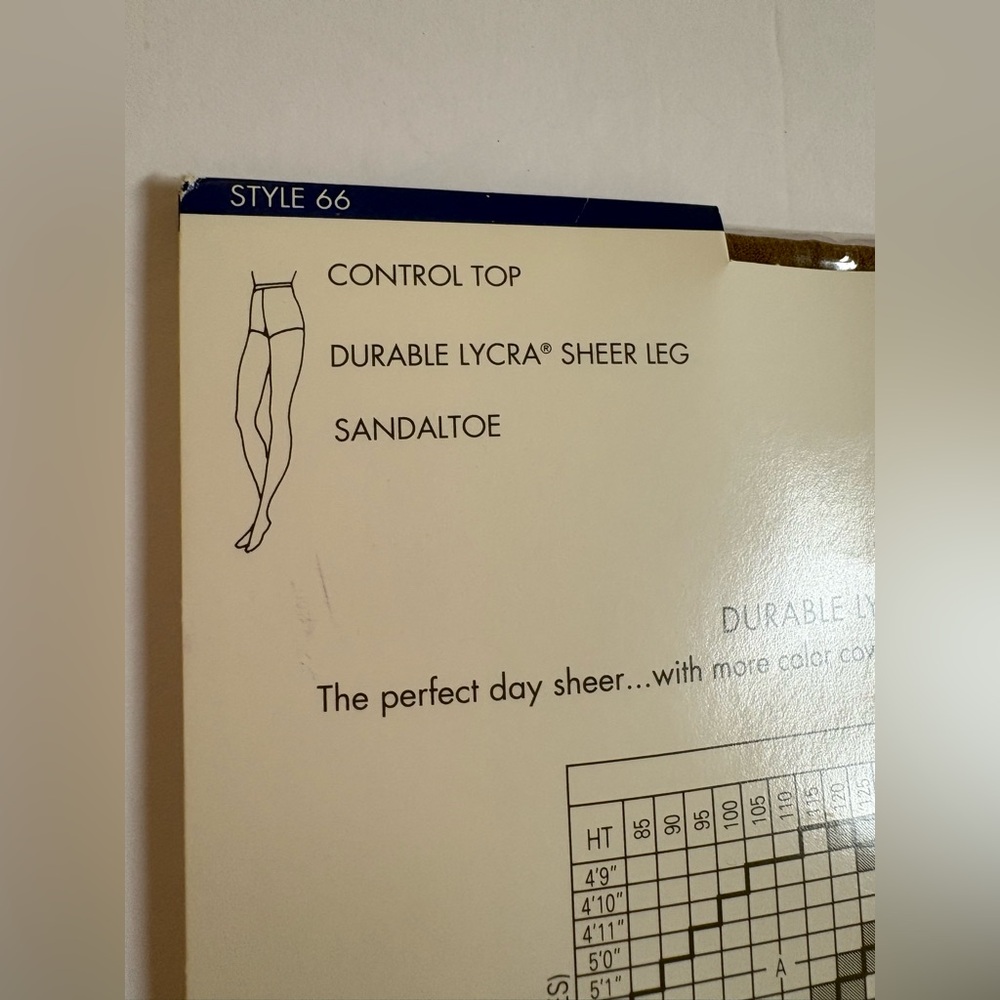 Round the Clock Durable Lycra control top stockings - Size B - Picture 6 of 6